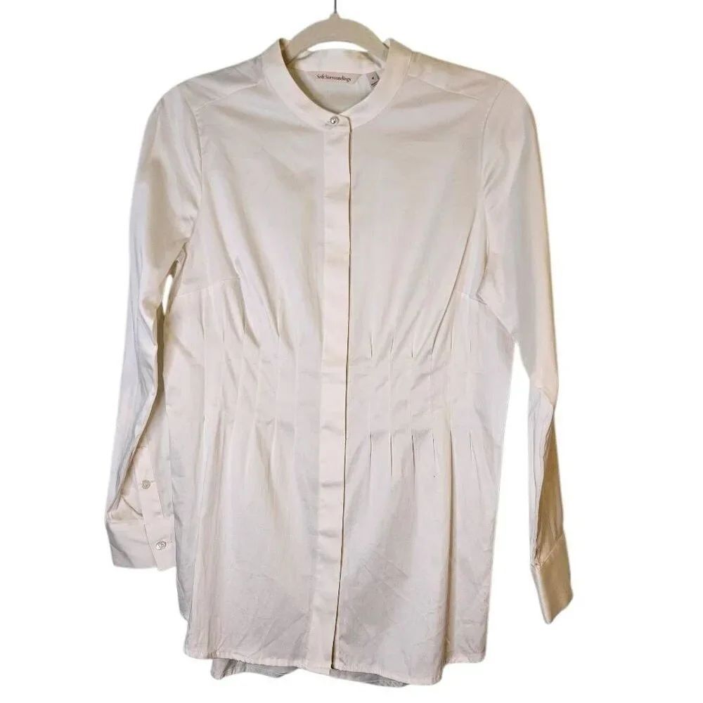 Soft Surroundings blouse, cream. Size 6 NWT #918